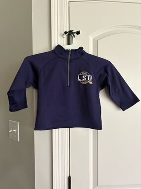 Geaux LSU Tigers purple half zip long sleeve pullover College Kids 3t GUC